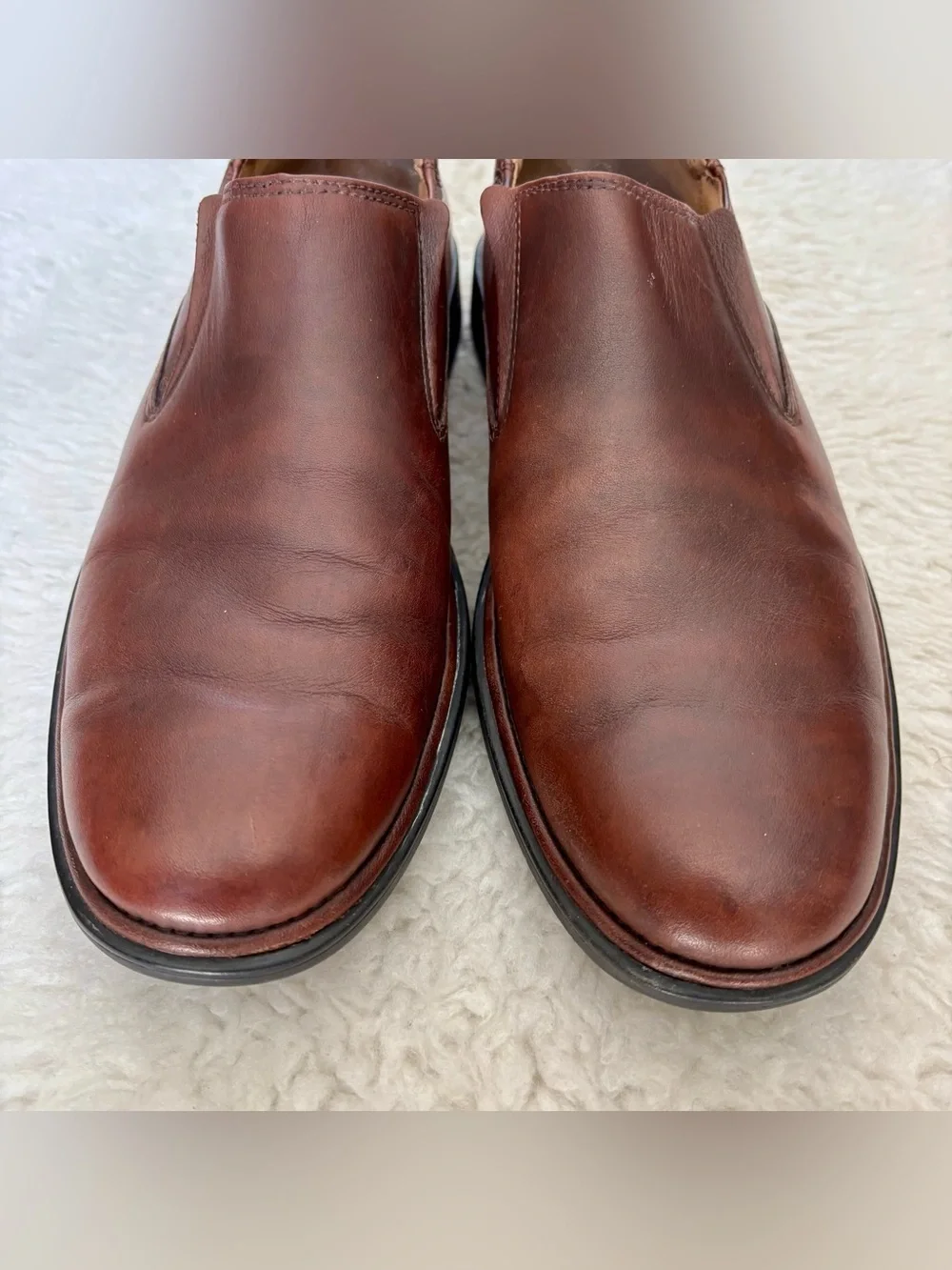 Bostonian Signia Men's Brown Leather Slip-On Dress/Casual Shoes size 10.5 M